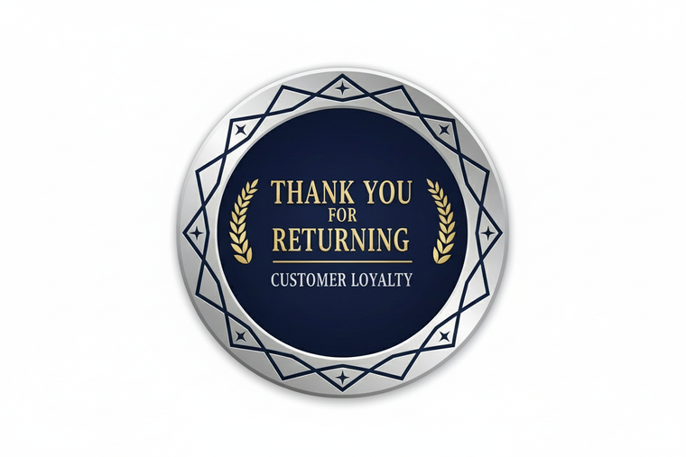 Customer Loyalty Badge with White Background